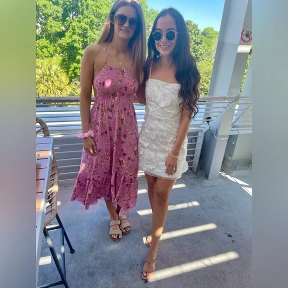 Blossoming Dream White 3D Floral Embroidered Bodycon Mini Dress - Picture 5 of 5